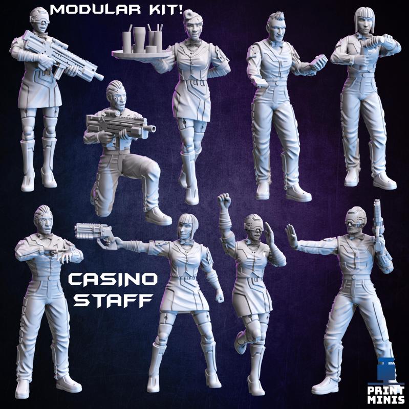 Casino and Bar Staff (modular) - Broken Chip Collection