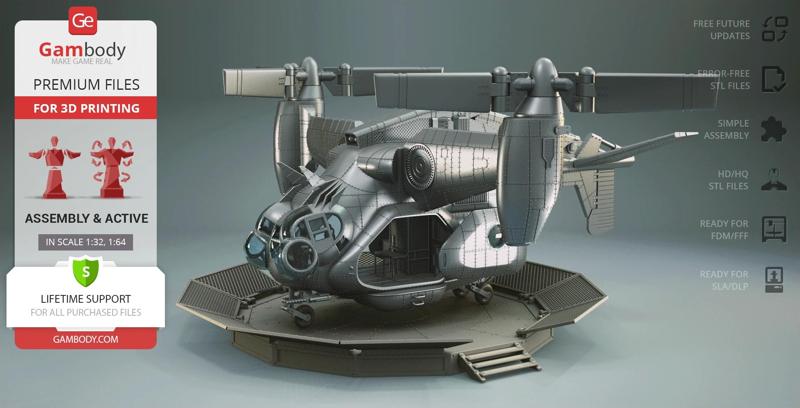Vertibird STL files for 3D Printing | Assembly + Active