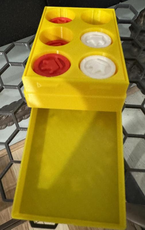Snap fit lid box for storing checker/draught coins/pieces