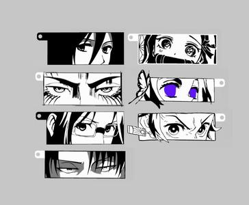 ANIME KEYCHAINS (EYES) MULTICOLOR WITHOUT AMS