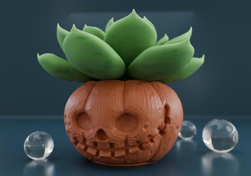 Pumpkin Head Planter-Pot 