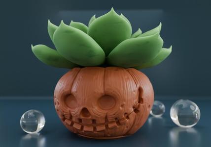 Pumpkin Head Planter-Pot 