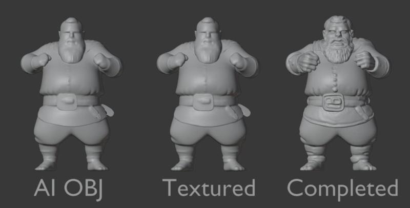 Fat Halfling/Dwarf Fighter / Tavern Brawler (25mm & 32mm) (DND / TTRPG)