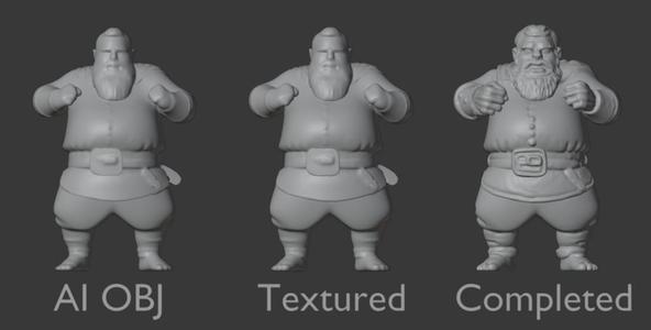 Fat Halfling/Dwarf Fighter / Tavern Brawler (25mm & 32mm) (DND / TTRPG)