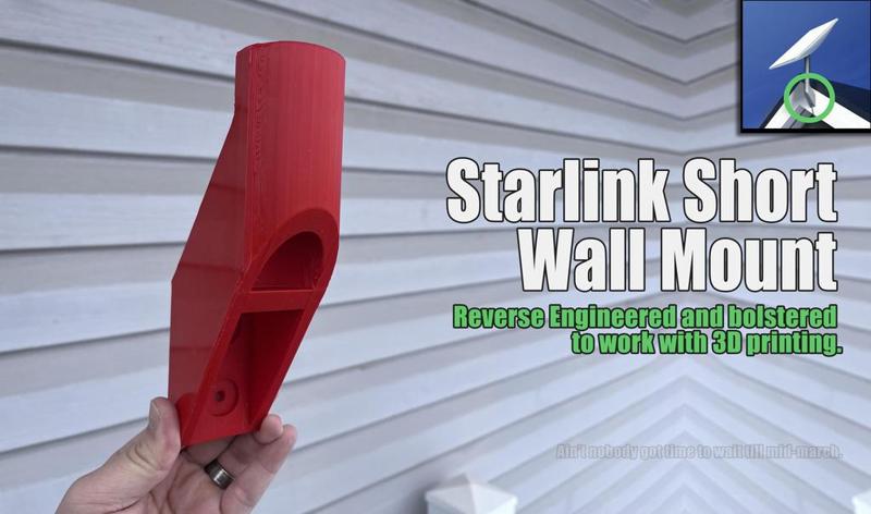 Starlink Short Wall Mount for Outdoor Fascia Mounting