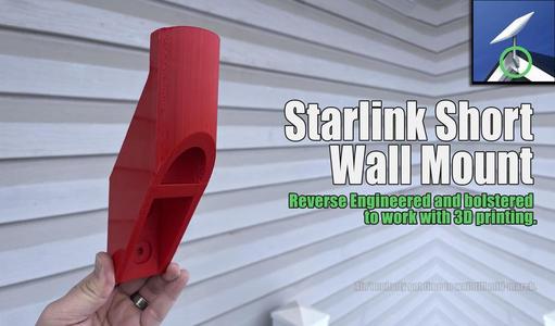 Starlink Short Wall Mount for Outdoor Fascia Mounting