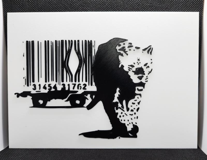 Banksy's Barcode - 2 Color w/filament change (1 at a time)