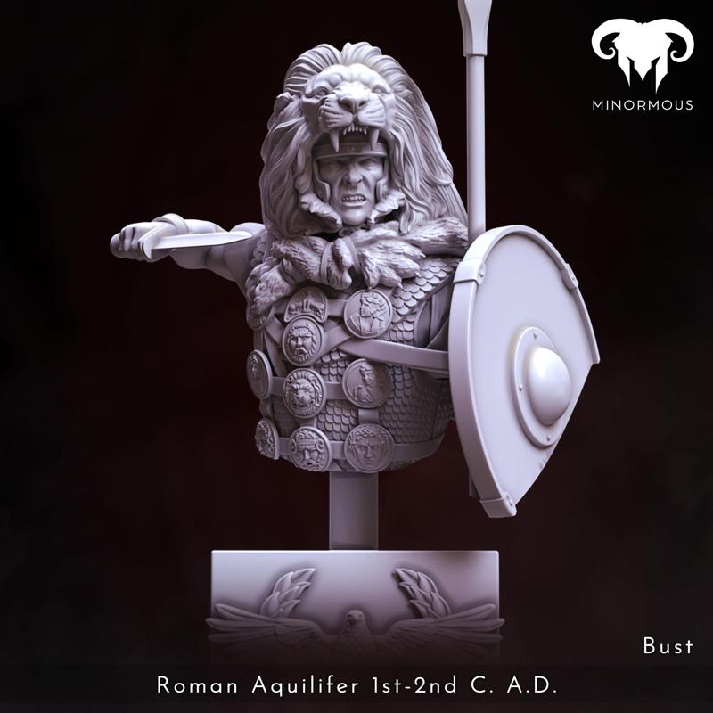 Bust - Roman Aquilifer 1st-2nd C. A.D. The Last Stand!