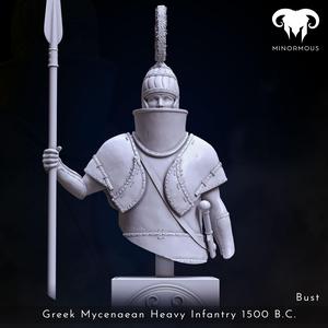 Bust - Greek Mycenaean Heavy Infantry 1500 B.C. Palace Guard!