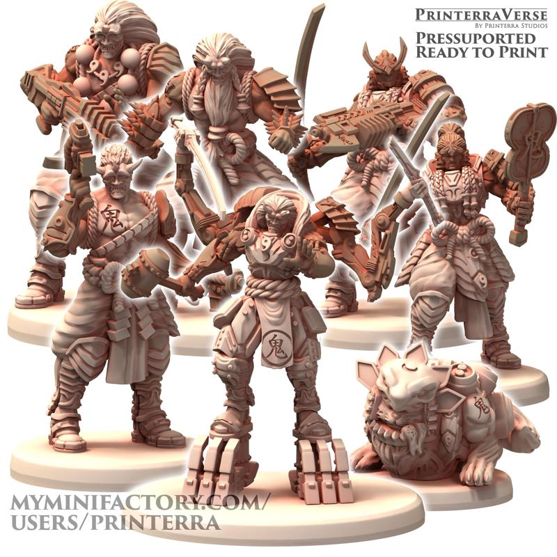 020 TECHNOPUNK CyberOnis Space Oni Mechanical Samurai Scifi Infinite