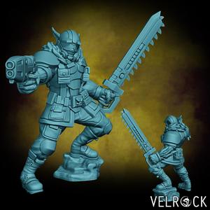 Catian Shock Trooper with Chainsaw Sword 2 (PRESUPPORTED)
