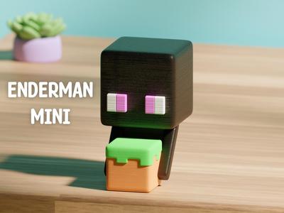 Cute Minecraft Enderman Figurine