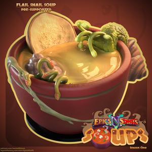 Flail Snail Soup Miniature - pre-supported