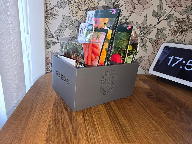 Garden Seed Box - With Dividers