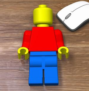 Coloured Lego Mini Figure