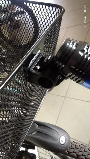 Bike Basket btwin decathlon click mount for normal lamp mod