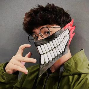 Okarun Half Destroyed face Mask - Dandadan Anime Cosplay