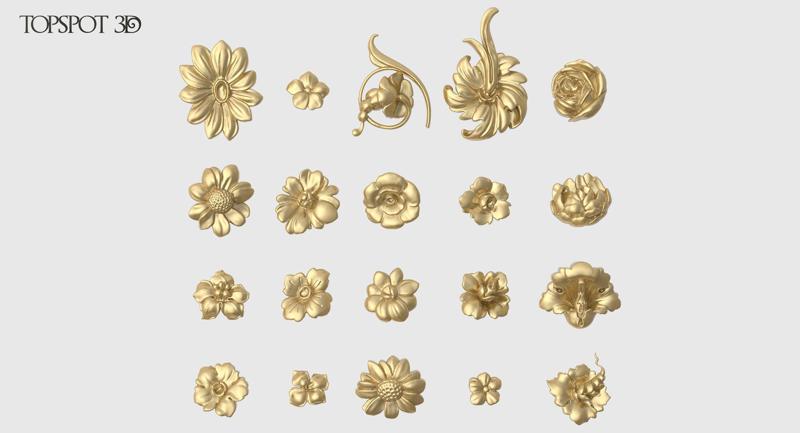 Decorative Flowers Set