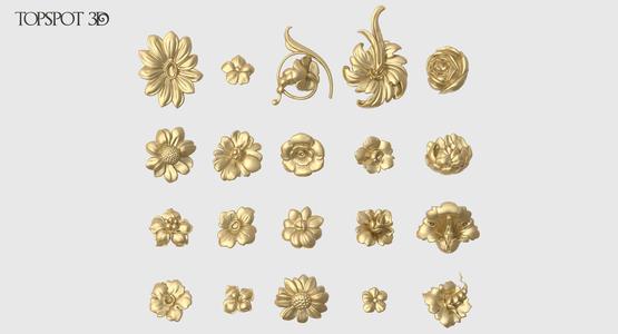 Decorative Flowers Set