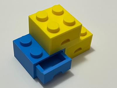 Stackable Building Brick Storage Box Drawer 