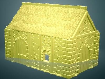 Medieval Cottage 2 (28mm/Heroic scale and 15mm scale)