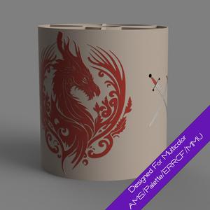 Dragon Lamp Shade - Designed For Multicolor (Also works with single color)