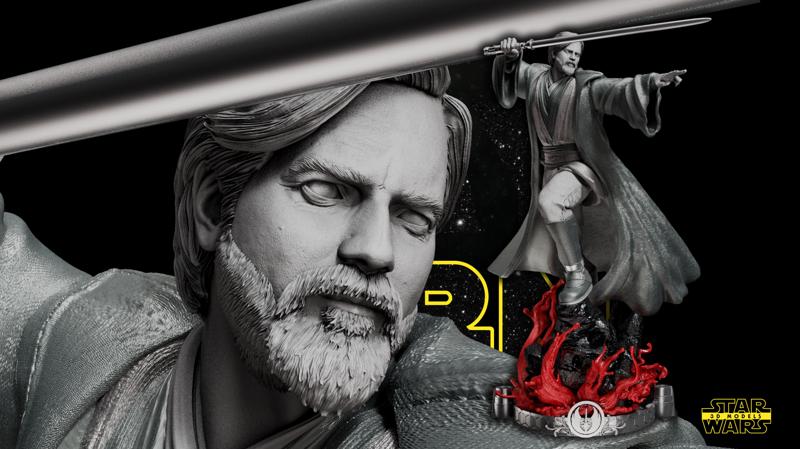 Obi Wan Kenobi Sculpture - Tested and Ready for 3D printing