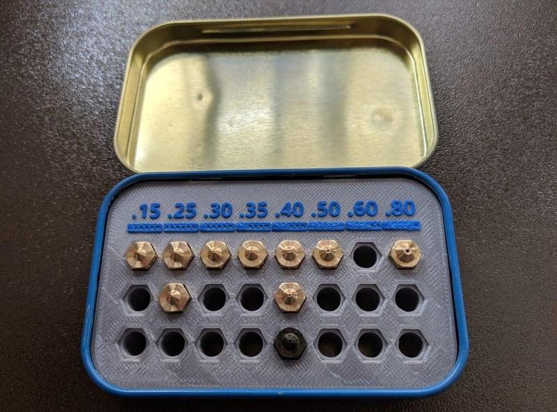 Nozzle Holder in an Altoids Tin