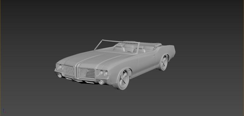 Oldsmobile Cutlass Convertible 1972 For Print