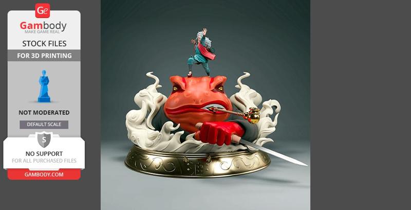 Jiraiya with Gamabunta 3D Printing Diorama