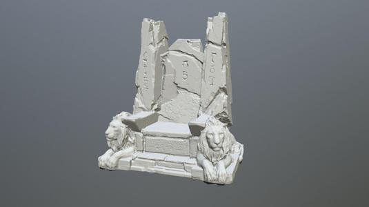 print lion throne