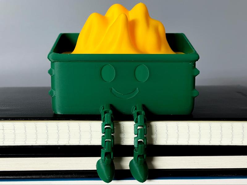 Articulated Dumpster Fire Buddy (LED Tea Light)