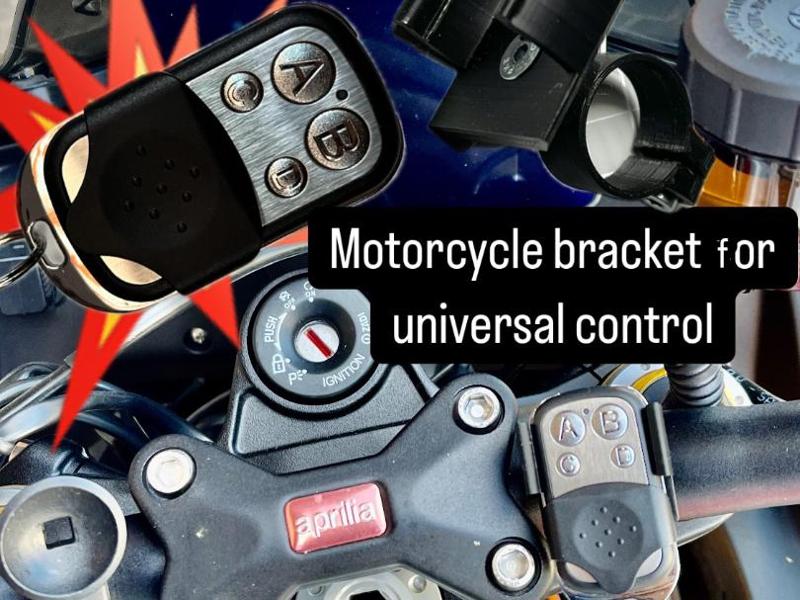 Motorcycles bracket for universal remote control 