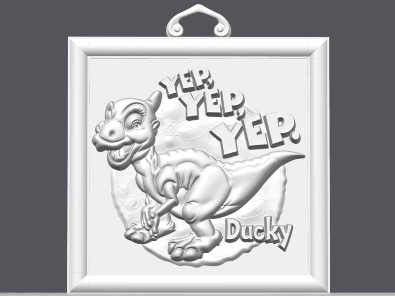 Ducky Land Before Time Wall Relief Picture