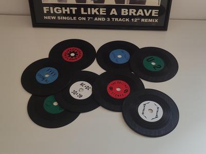 Vinyl Record Coasters | Music Legends Edition