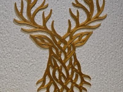 Stag Head Wall Art Celtic Style
