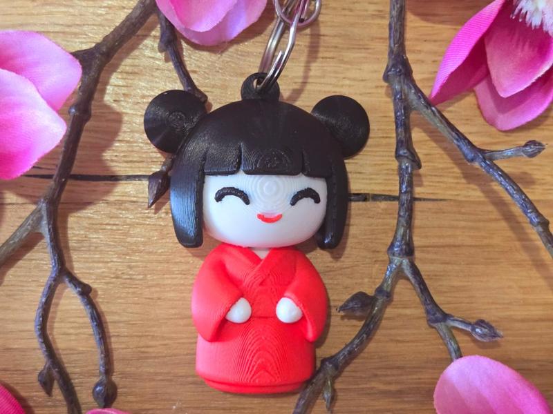 "Japanese Doll" Keychain