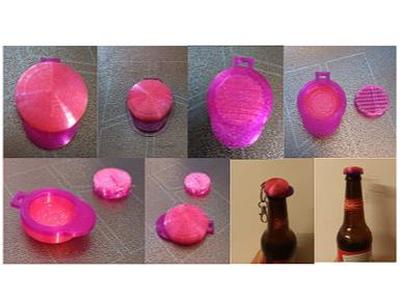 TPU - CAP - HAT - SAFETY - BEER BOTTLE LID-KEYRING
