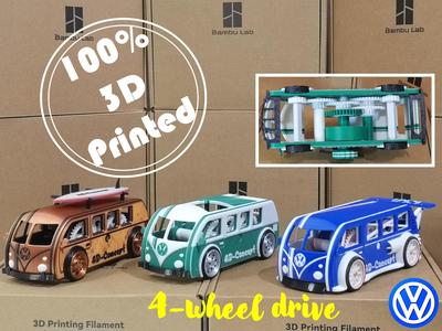 VW Combi van - Spring-powered Car - Mini Bus