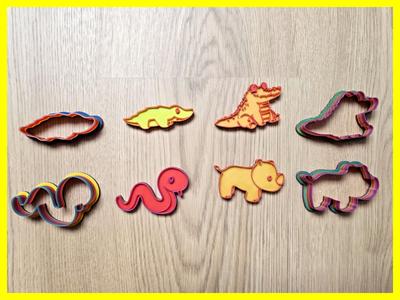 Animal Playdoh Stamp Cookie Cutter Gift Fun Pack
