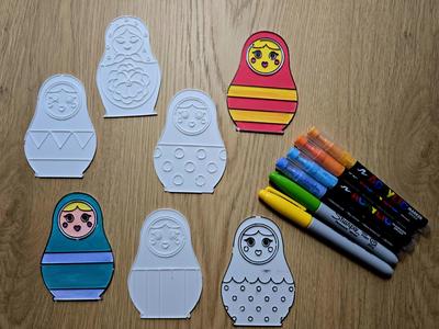 Matryoshka Doll DIY Coloring NO AMS Fun Gift