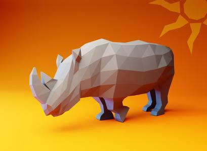 Low Poly Rhinoceros
