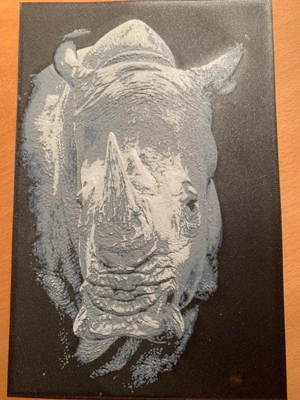 Rhino filament painting/ HueForge