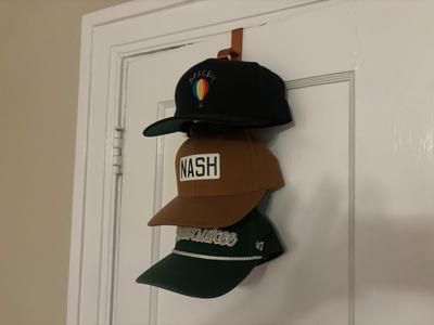 Modular door mounted hat rack