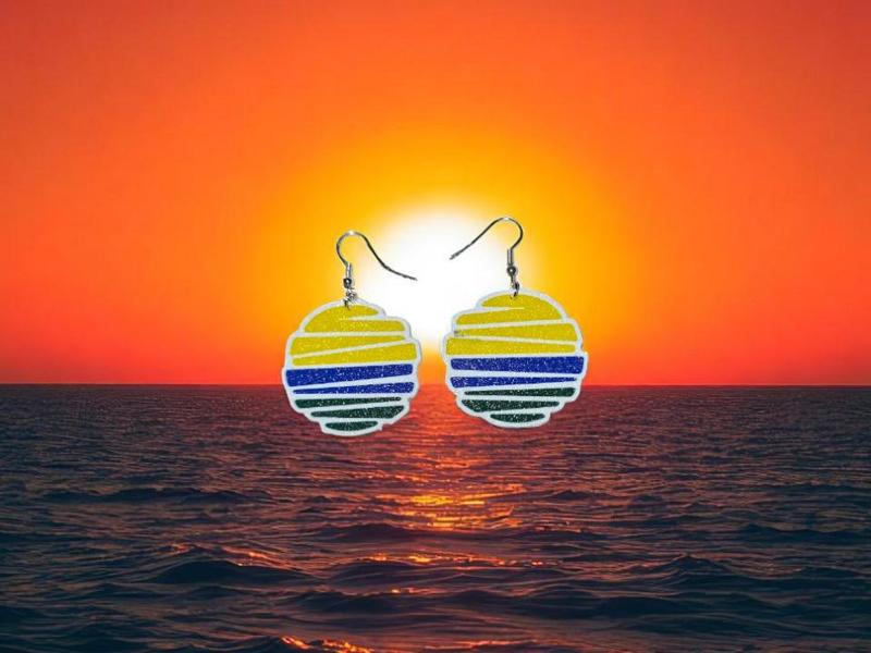 Jagged sunset earrings