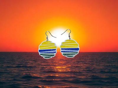 Jagged sunset earrings