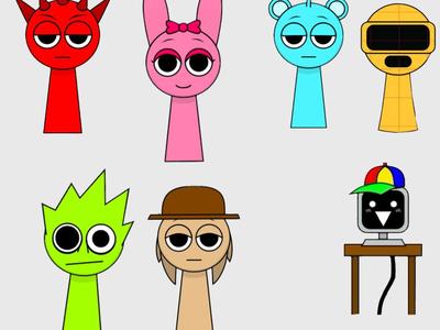 Keychains and bookmarks, Sprunkis characters collection