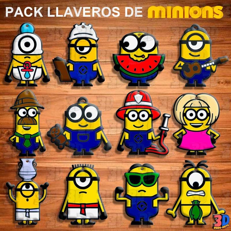 PACK LLAVEROS DE " MINIONS " KEY CHAIN 