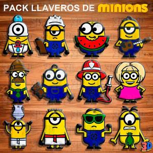 PACK LLAVEROS DE " MINIONS " KEY CHAIN 