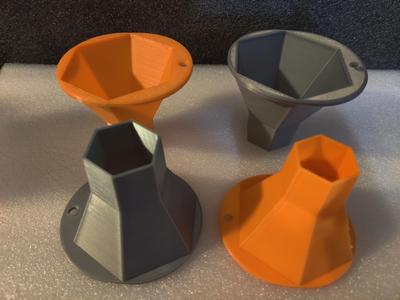 Hexagonal and Round Smoker Tube Funnels